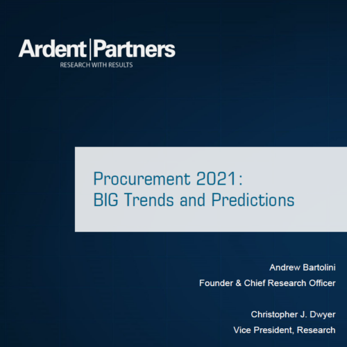 Ardent Partners Procurement 2021 Cover