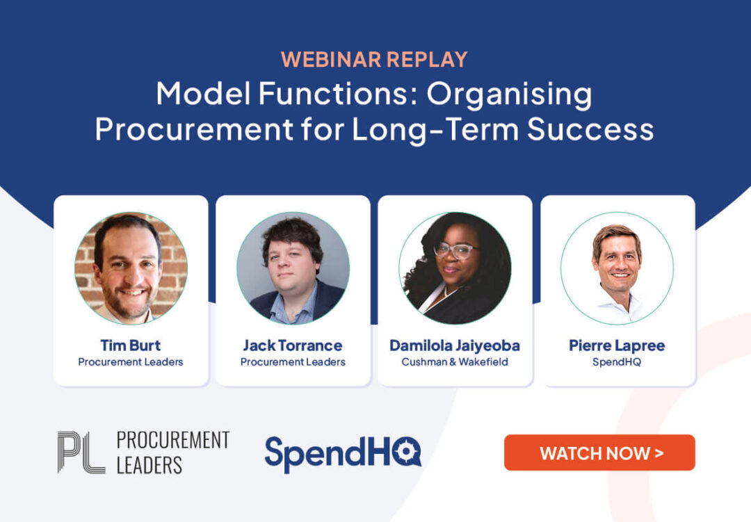 Webinar Replay: Model Functions - Organising Procurement for Long-Term Success